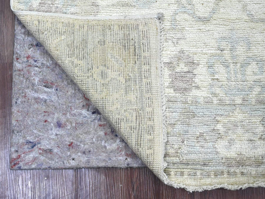 4'0" x 5'10" New Hand Knotted Ivory Wool Rectangle Oriental Rug - MOA10222299