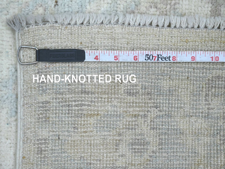 4'0" x 5'10" New Hand Knotted Ivory Wool Rectangle Oriental Rug - MOA10222299