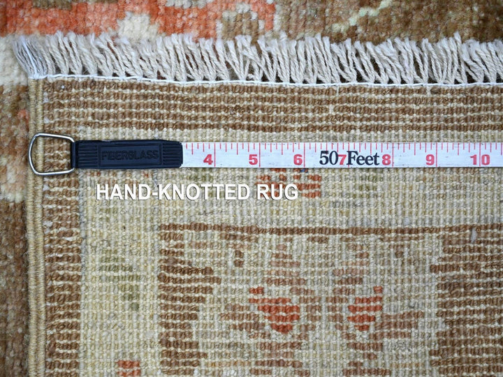 4'1" x 6'2" New Hand Knotted Brown Wool Rectangle Oriental Rug - MOA10222301