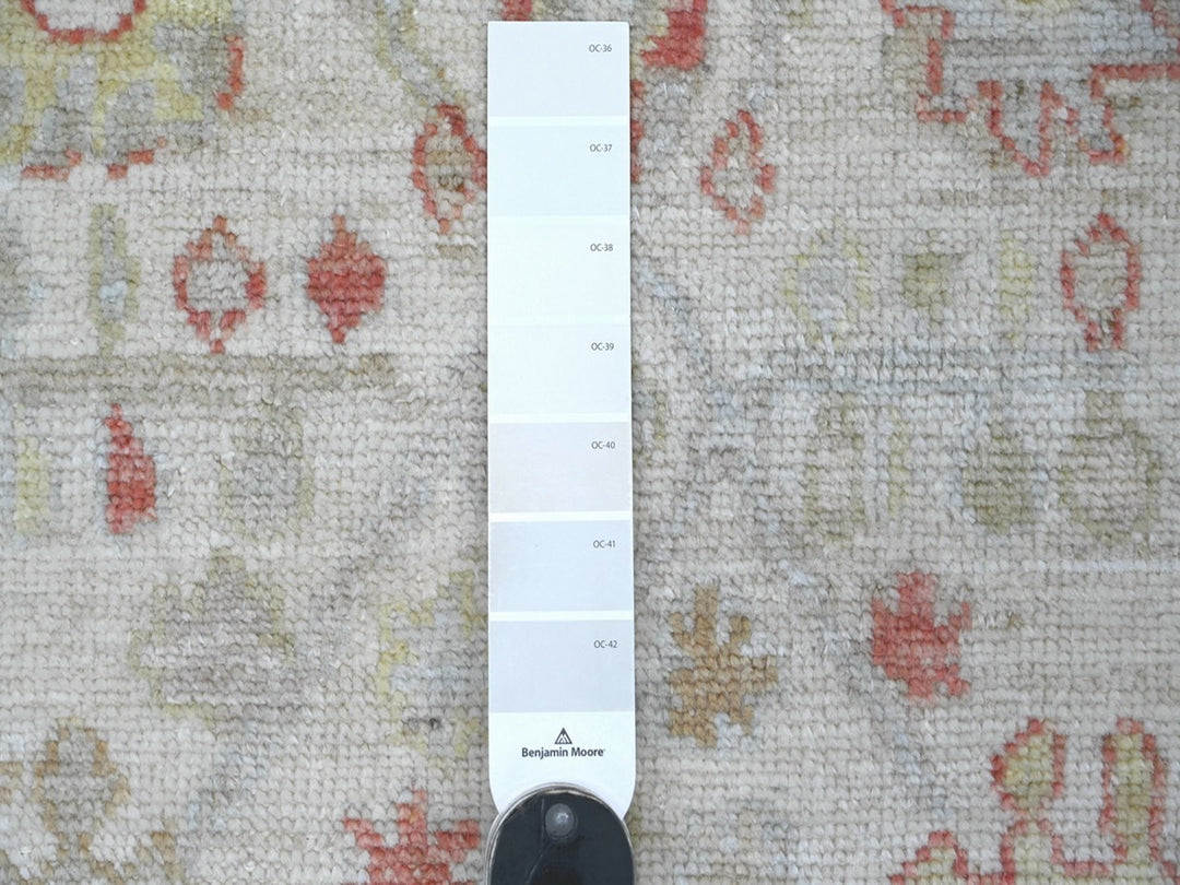 4'0" x 8'3" New Hand Knotted Ivory Wool Runner Oriental Rug - MOA10222302