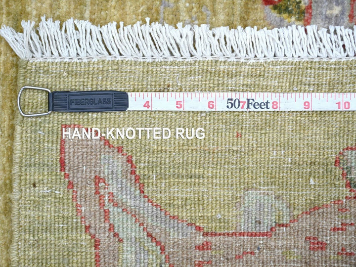 3'2" x 5'1" New Hand Knotted Green Wool Rectangle Oriental Rug - MOA10222304
