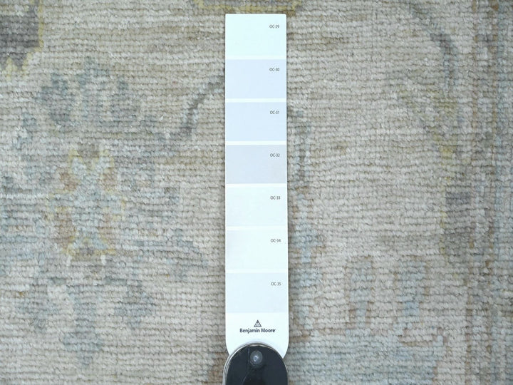 2'8" x 19'2" New Hand Knotted Ivory Wool Runner Oriental Rug - MOA10222307