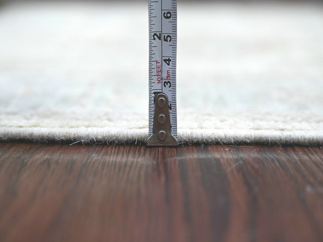 2'8" x 19'2" New Hand Knotted Ivory Wool Runner Oriental Rug - MOA10222307