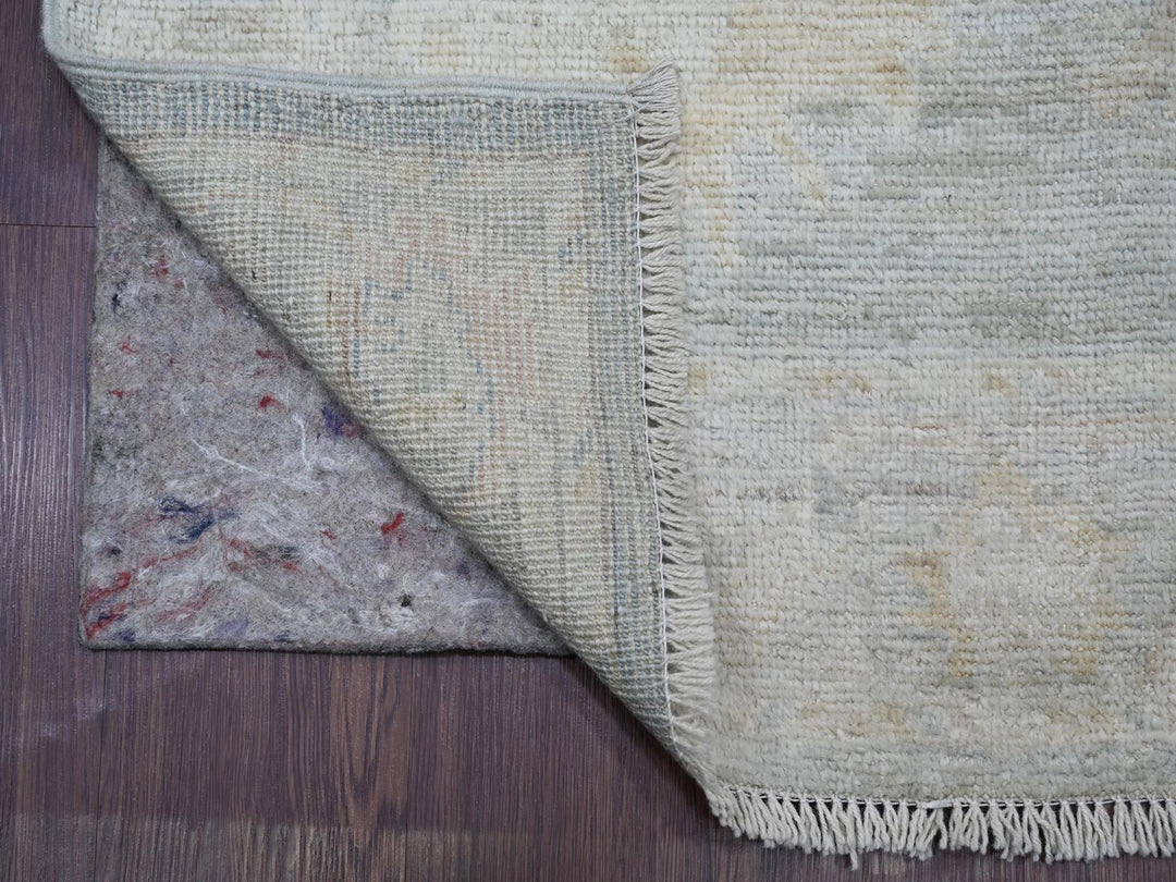 2'9" x 20'2" New Hand Knotted Grey Wool Runner Oriental Rug - MOA10222308