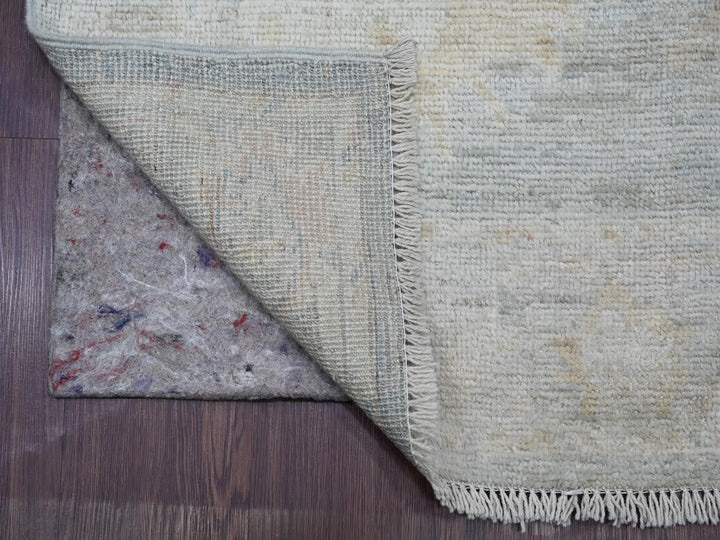 2'9" x 20'2" New Hand Knotted Grey Wool Runner Oriental Rug - MOA10222308