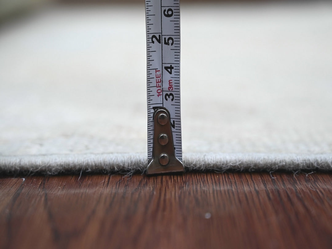 2'9" x 20'2" New Hand Knotted Grey Wool Runner Oriental Rug - MOA10222308
