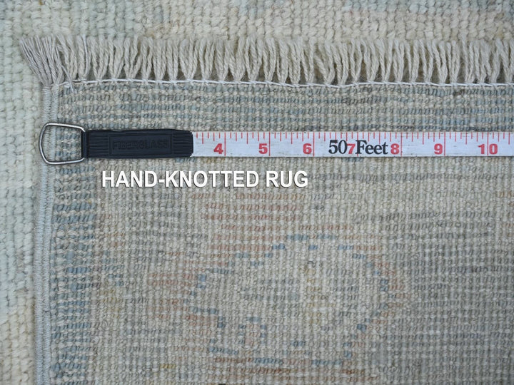 2'9" x 20'2" New Hand Knotted Grey Wool Runner Oriental Rug - MOA10222308