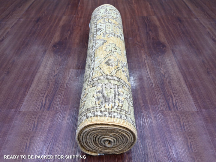 2'8" x 13'5" New Hand Knotted Brown Wool Runner Oriental Rug - MOA10222309