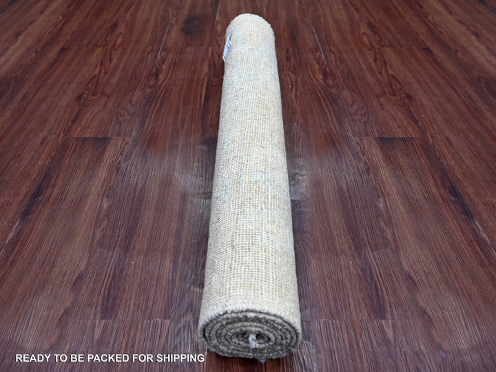 2'11" x 6'0" New Hand Knotted Grey Wool Runner Oriental Rug - MOA10222311