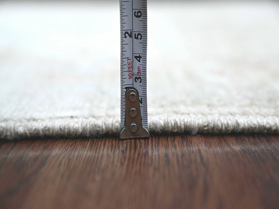 2'11" x 6'0" New Hand Knotted Grey Wool Runner Oriental Rug - MOA10222311