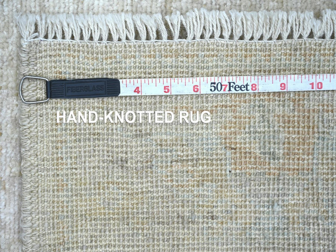 2'11" x 6'0" New Hand Knotted Grey Wool Runner Oriental Rug - MOA10222311