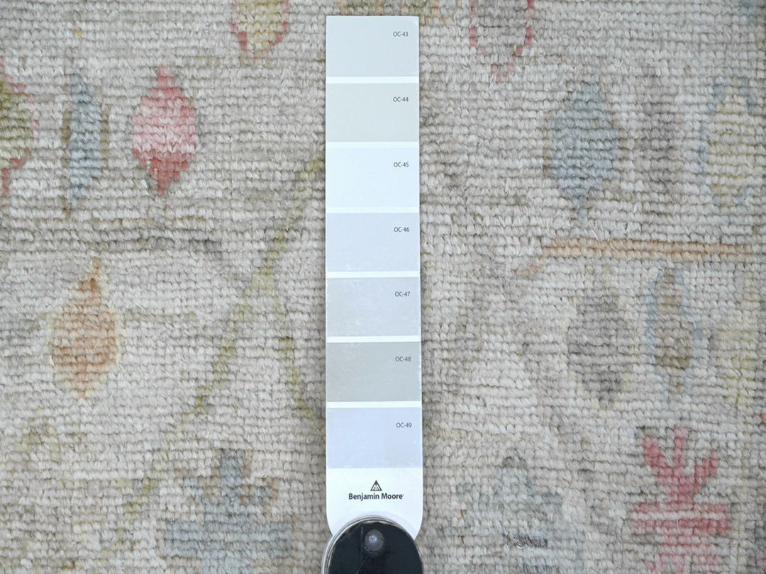 2'9" x 15'7" New Hand Knotted Ivory Wool Runner Oriental Rug - MOA10222313