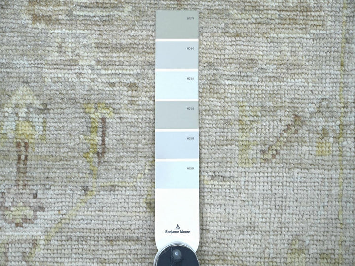 2'7" x 15'2" New Hand Knotted Grey Wool Runner Oriental Rug - MOA10222314