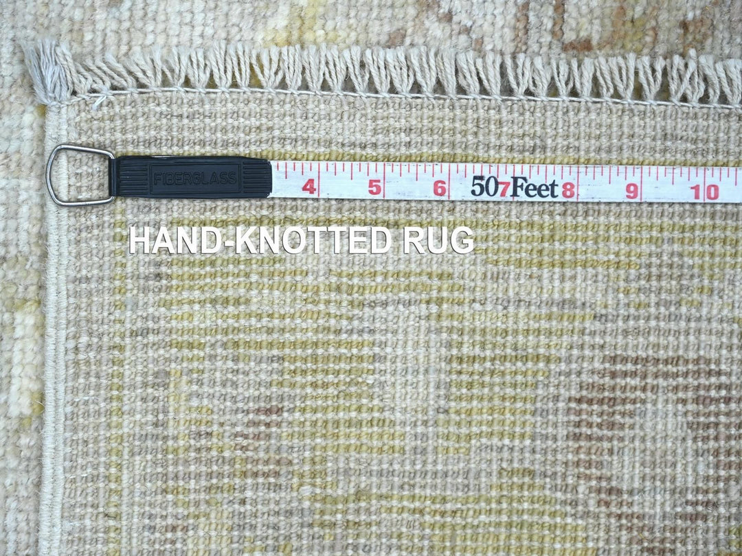 2'7" x 15'2" New Hand Knotted Grey Wool Runner Oriental Rug - MOA10222314