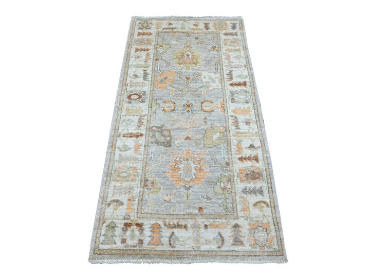 3'0" x 5'10" New Hand Knotted Grey Wool Runner Oriental Rug - MOA10222315