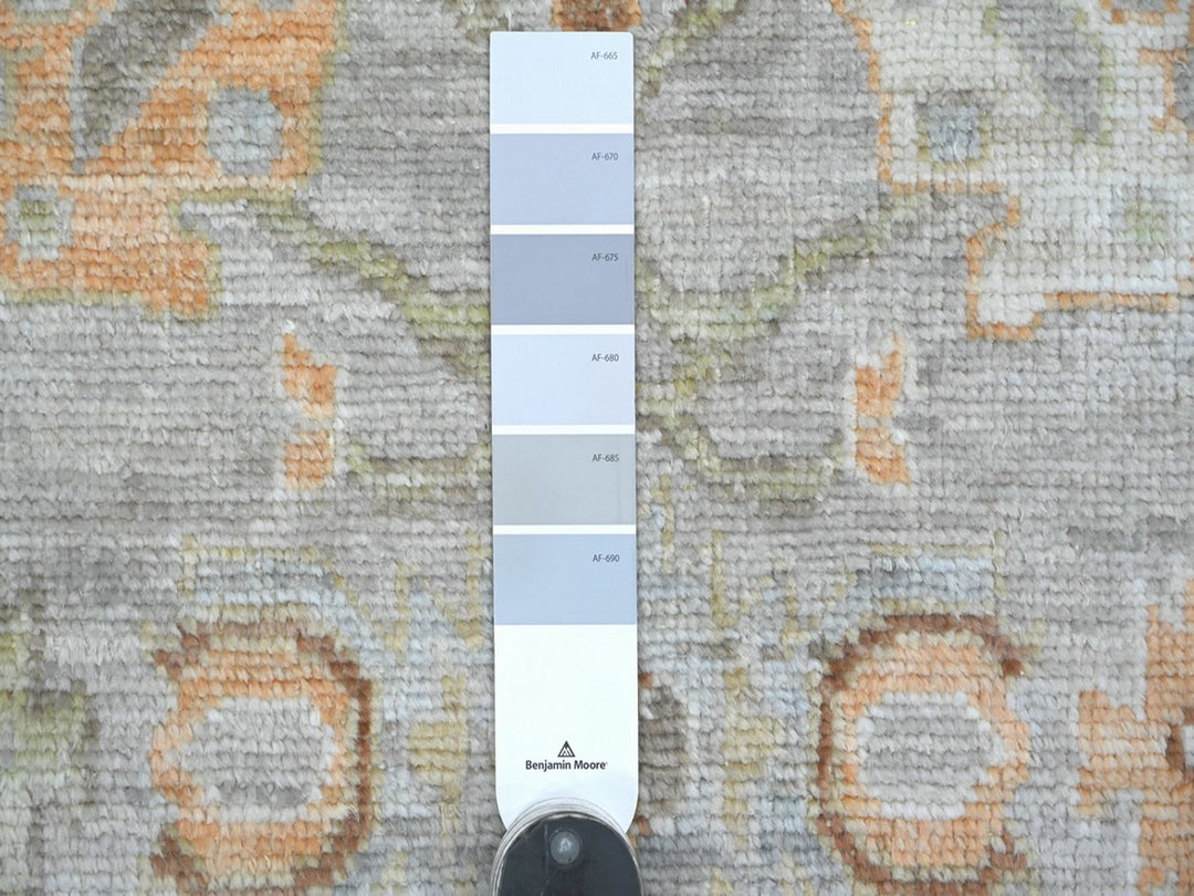 3'0" x 5'10" New Hand Knotted Grey Wool Runner Oriental Rug - MOA10222315