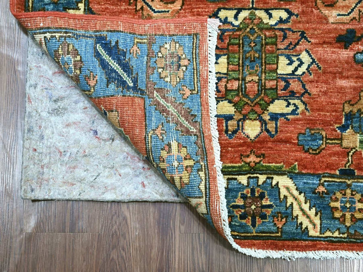 3'1" x 15'4" New Hand Knotted Orange Wool Runner Oriental Rug - MOA10222318
