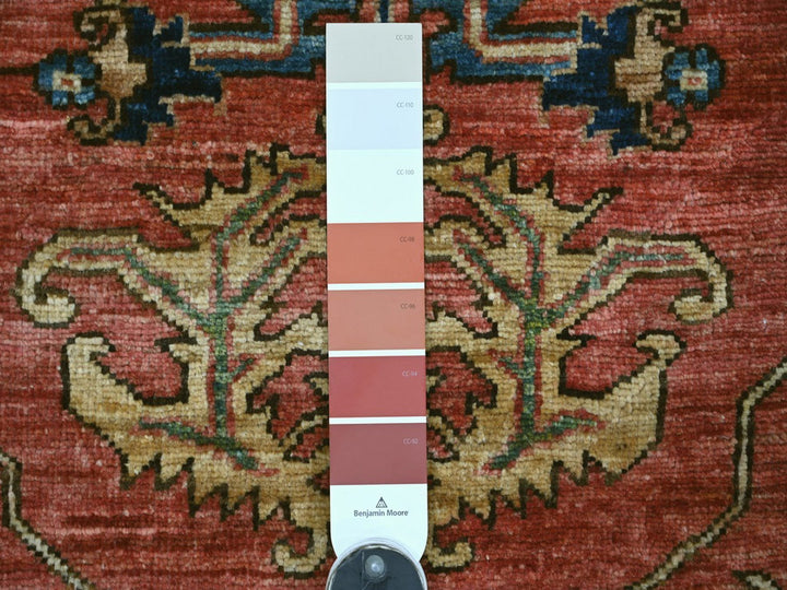 3'1" x 15'4" New Hand Knotted Orange Wool Runner Oriental Rug - MOA10222318