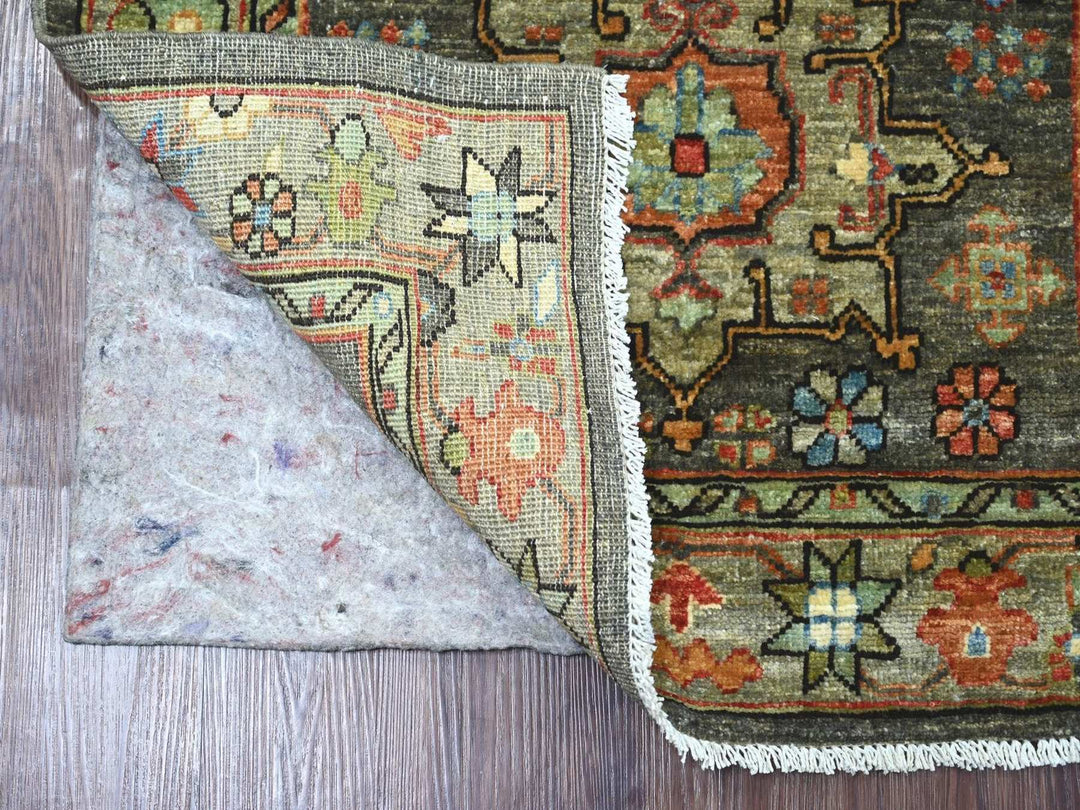 2'8" x 8'0" New Hand Knotted Brown Wool Runner Oriental Rug - MOA10222319