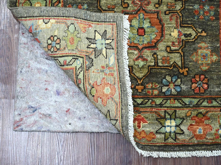 2'8" x 8'0" New Hand Knotted Brown Wool Runner Oriental Rug - MOA10222319
