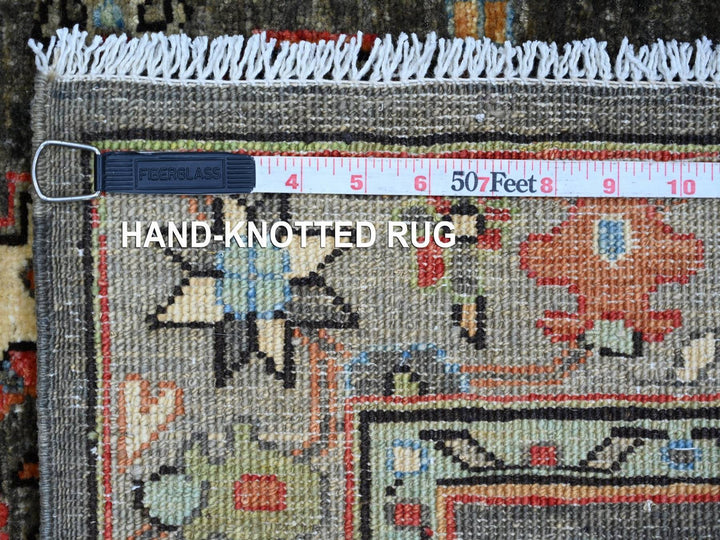2'8" x 8'0" New Hand Knotted Brown Wool Runner Oriental Rug - MOA10222319