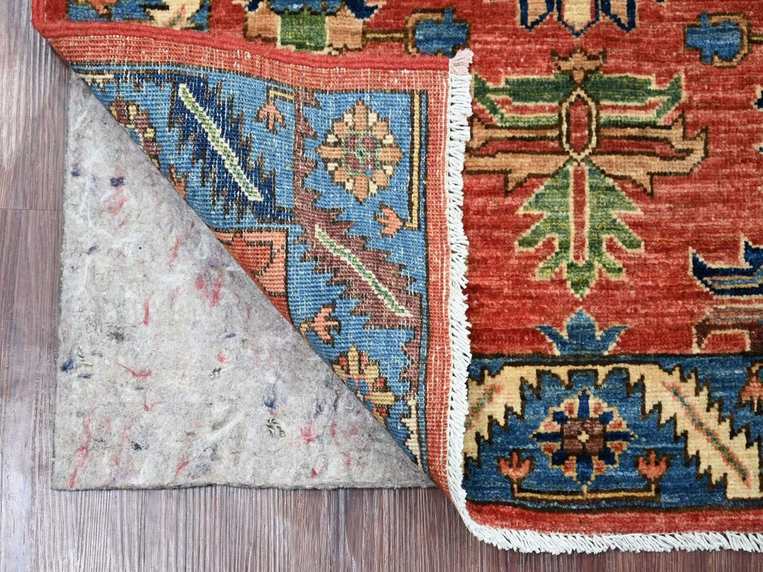 3'0" x 7'7" New Hand Knotted Orange Wool Runner Oriental Rug - MOA10222320