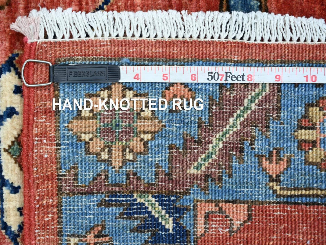 3'0" x 7'7" New Hand Knotted Orange Wool Runner Oriental Rug - MOA10222320