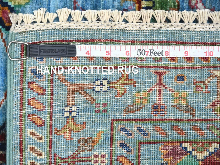2'9" x 4'0" New Hand Knotted Blue Wool Rectangle Oriental Rug - MOA10222325