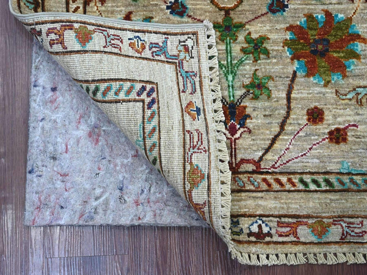 2'8" x 3'11" New Hand Knotted Ivory Wool Rectangle Oriental Rug - MOA10222326