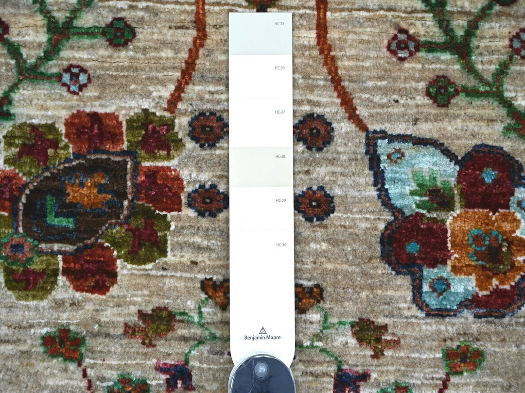 2'8" x 3'11" New Hand Knotted Ivory Wool Rectangle Oriental Rug - MOA10222326
