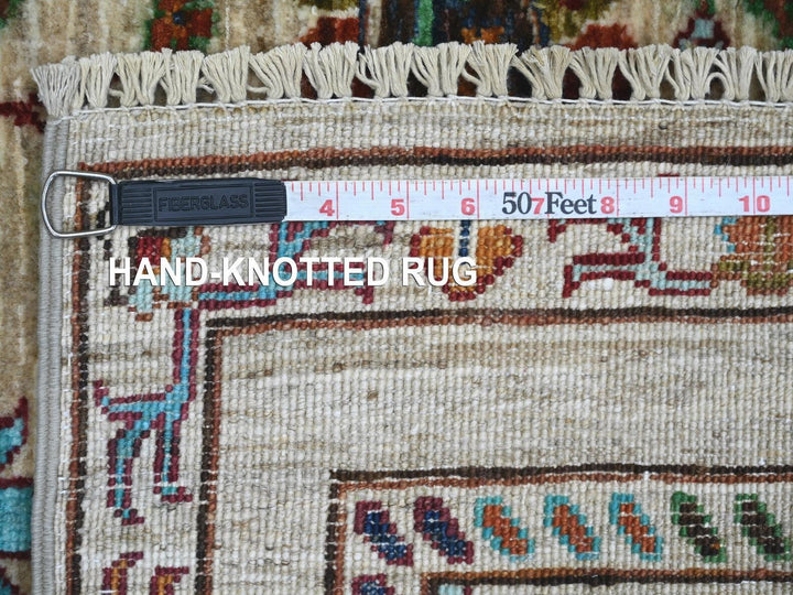 2'8" x 3'11" New Hand Knotted Ivory Wool Rectangle Oriental Rug - MOA10222326