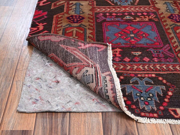 2'9" x 7'11" Vintage Hand Knotted Overdyed Wool Runner Oriental Rug - MOA1022232