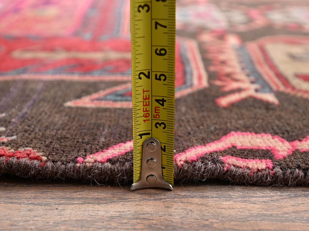 2'9" x 7'11" Vintage Hand Knotted Overdyed Wool Runner Oriental Rug - MOA1022232
