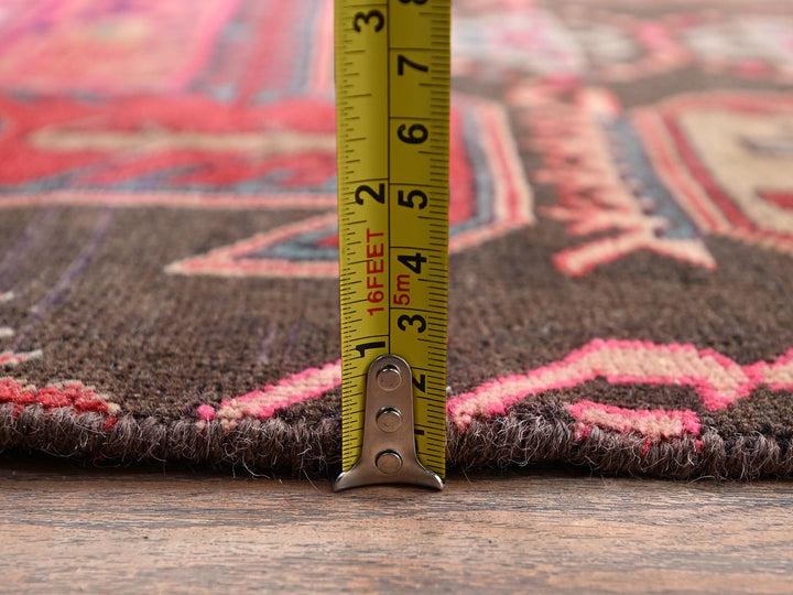 2'9" x 7'11" Vintage Hand Knotted Overdyed Wool Runner Oriental Rug - MOA1022232