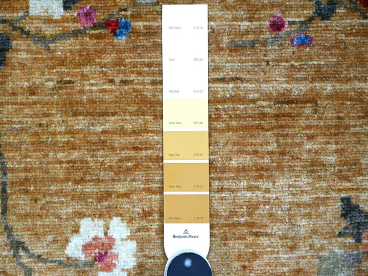 8'3" x 9'9" New Hand Knotted Brown Wool Rectangle Oriental Rug - MOA10222333