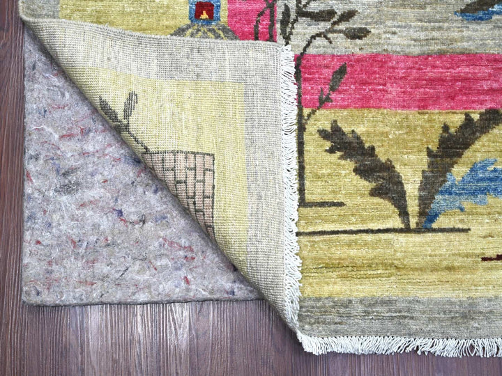 8'10" x 11'11" New Hand Knotted Grey Wool Rectangle Oriental Rug - MOA10222335