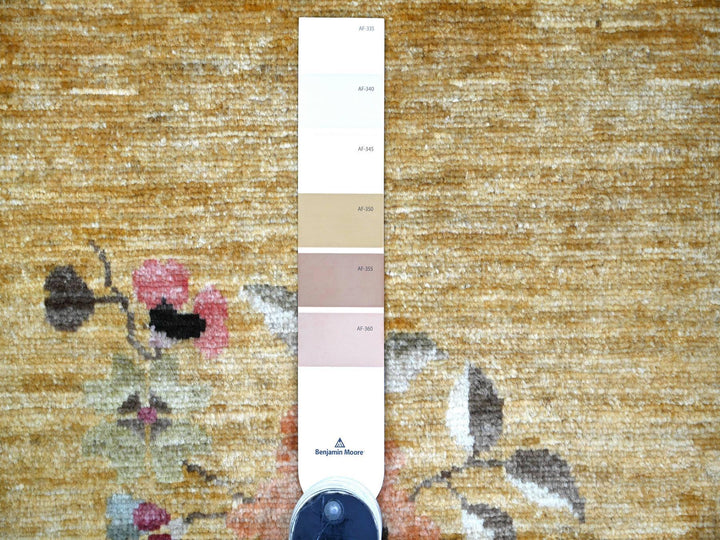 9'1" x 11'6" New Hand Knotted Brown Wool Rectangle Oriental Rug - MOA10222336