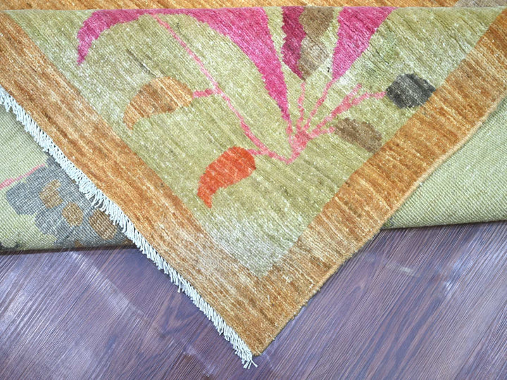 9'10" x 13'6" New Hand Knotted Brown Wool Rectangle Oriental Rug - MOA10222339