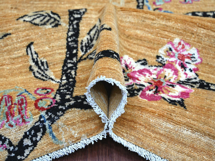 10'1" x 13'10" New Hand Knotted Brown Wool Rectangle Oriental Rug - MOA10222342