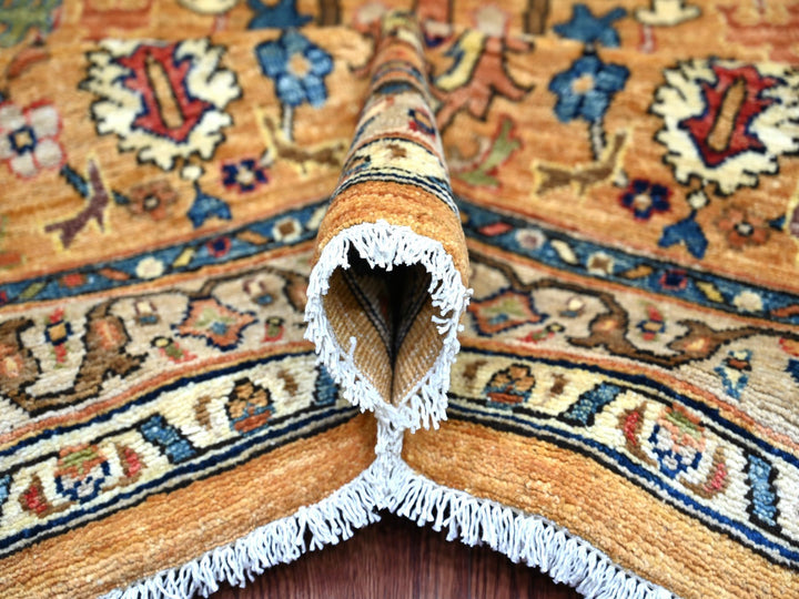 9'2" x 11'11" New Hand Knotted Brown Wool Rectangle Oriental Rug - MOA10222344