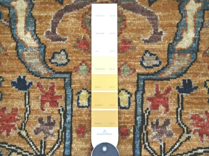 9'2" x 11'11" New Hand Knotted Brown Wool Rectangle Oriental Rug - MOA10222344