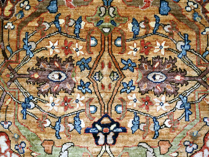 9'2" x 11'11" New Hand Knotted Brown Wool Rectangle Oriental Rug - MOA10222344