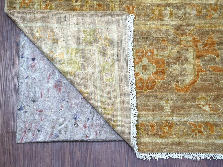 8'10" x 11'9" New Hand Knotted Brown Wool Rectangle Oriental Rug - MOA10222346