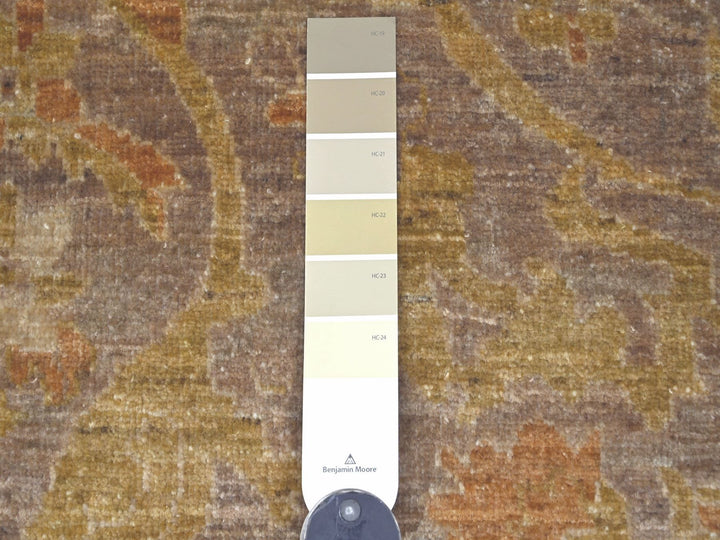 8'10" x 11'9" New Hand Knotted Brown Wool Rectangle Oriental Rug - MOA10222346