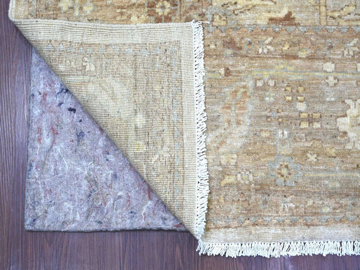 7'11" x 10'0" New Hand Knotted Ivory Wool Rectangle Oriental Rug - MOA10222347