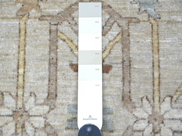 7'11" x 10'0" New Hand Knotted Ivory Wool Rectangle Oriental Rug - MOA10222347