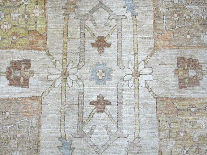 10'1" x 13'10" New Hand Knotted Brown Wool Rectangle Oriental Rug - MOA10222349