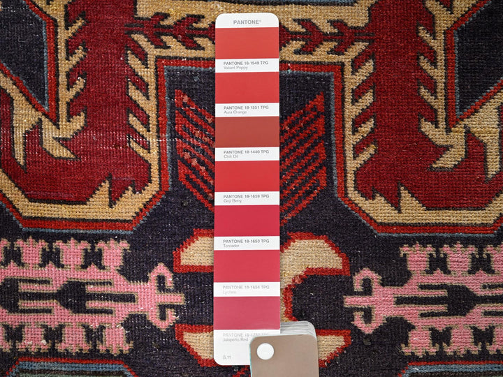 2'7" x 7'1" Vintage Hand Knotted Red Wool Runner Oriental Rug - MOA1022234