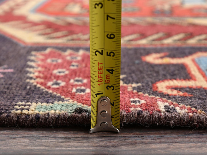 2'7" x 7'1" Vintage Hand Knotted Red Wool Runner Oriental Rug - MOA1022234