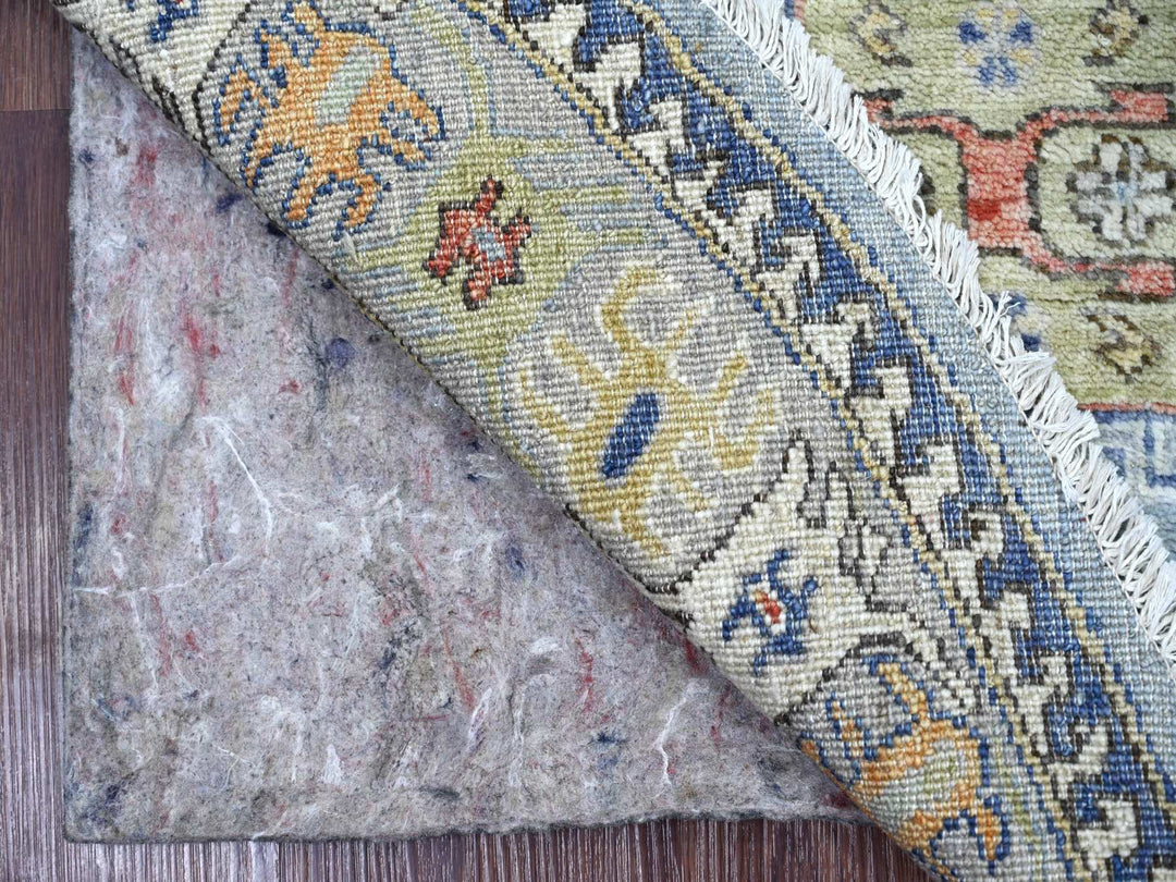 5'9" x 5'11" New Hand Knotted Blue Wool Round Oriental Rug - MOA10222352